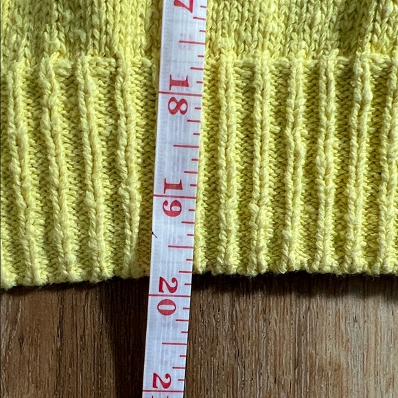 Madewell Ombre Short Sleeve Sweater Cream Yellow Cotton Knit Size S - Picture 6 of 13